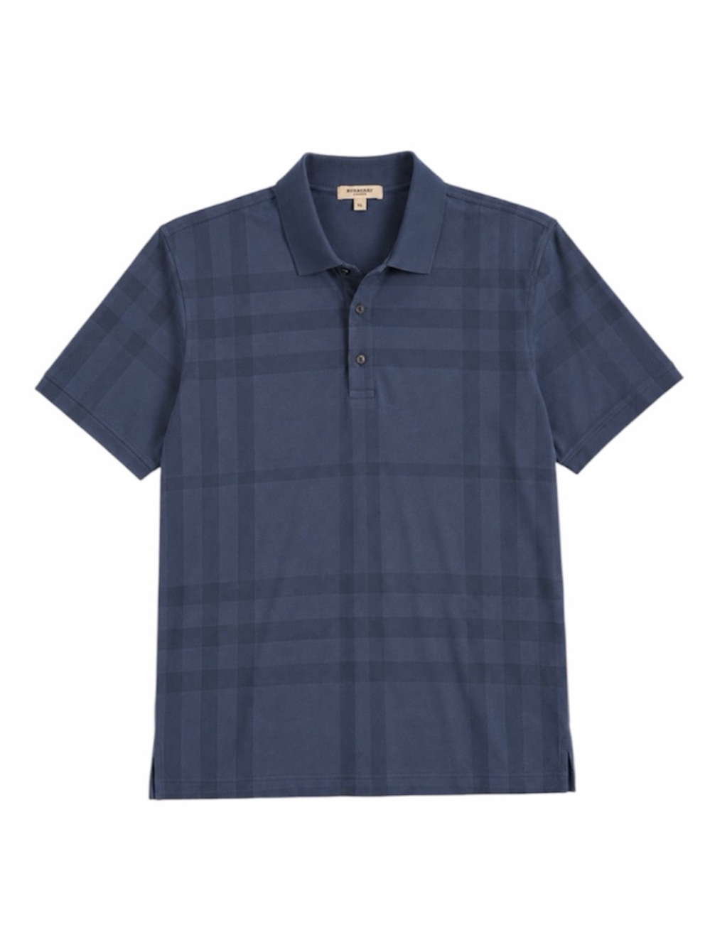 Burberry Men’s Vintage Cotton Check Short Sleeve Polo XXL Blue